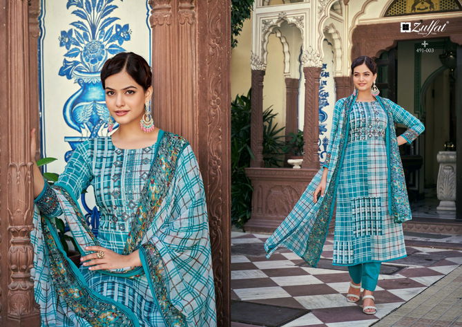 Adaa By Zulfat 001-010 Cotton Dress Material Catalog